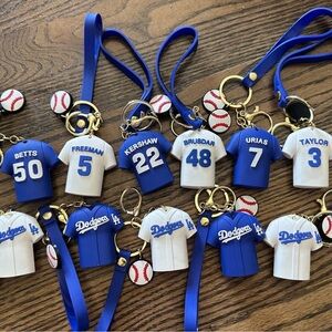 Dodgers Keychain Set with Blue and White Jerseys $14 ea.